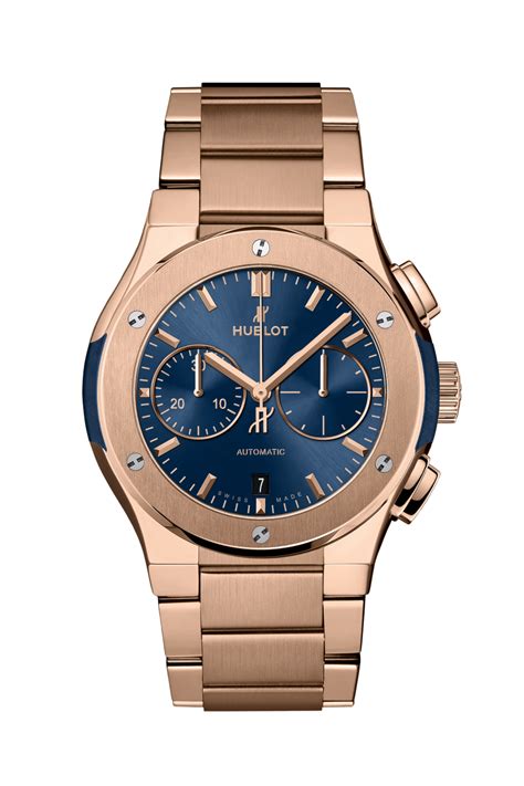 hublot blue chronograph king gold|Classic Fusion Chronograph King Gold Blue .